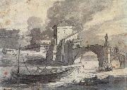 Jan Davidz de Heem View of the Tiber and Castel St Angelo Sweden oil painting artist